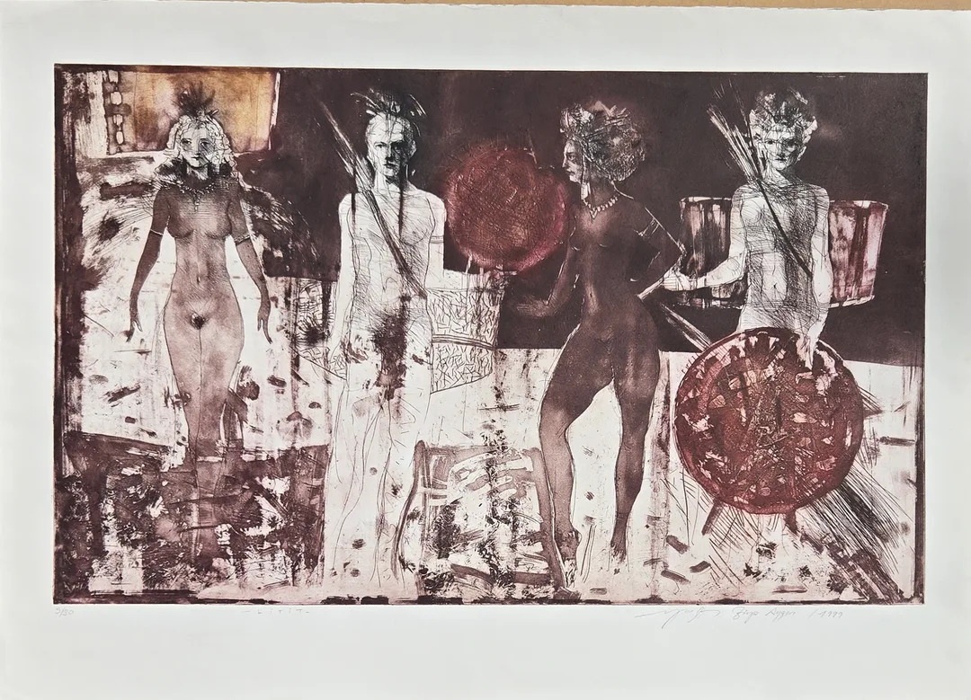 "Litit" eseri YUSUF ZİYA AYGEN tarafından 1999 yılında 64x89 cm ölçülerinde Gravür tekniği ile yapılmıştır.