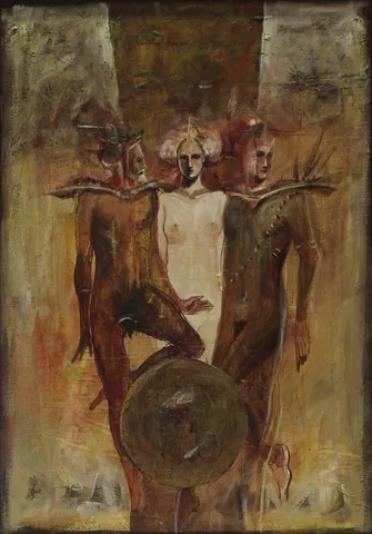 "İsimsiz" eseri YUSUF ZİYA AYGEN tarafından 2001 yılında 50x35 cm ölçülerinde Tuval üzeri yağlı boya tekniği ile yapılmıştır.