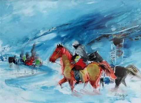 "Peyzaj" eseri ZEKİ SERBEST tarafından 2016 yılında 18x24 cm ölçülerinde Kağıt üzeri yağlı boya tekniği ile yapılmıştır.