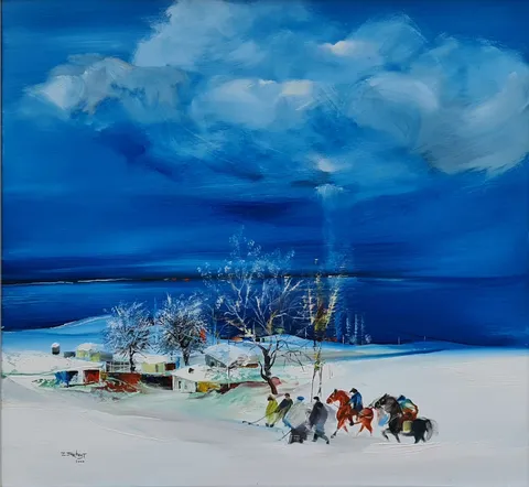 ZEKİ SERBEST — “İsimsiz”, 2000 "İsimsiz" eseri ZEKİ SERBEST tarafından 2000 yılında 55x60 cm ölçülerinde Tuval üzeri yağlı boya tekniği ile yapılmıştır.