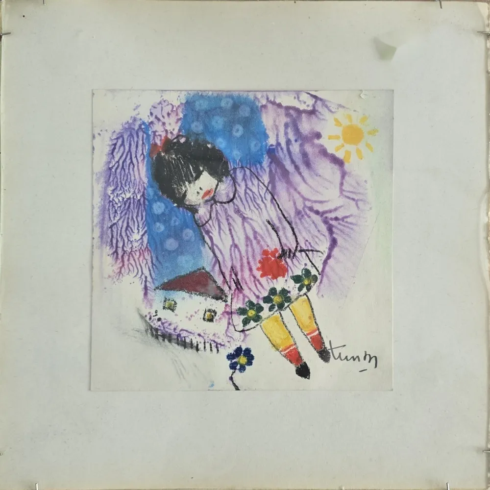 82 - TUNCAY BETİL - Çocuk - 15x15 cm - Kağıt üzeri karışık teknik - 1984 - 30.000 TL.jpg