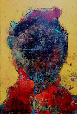 EMİNE BIYIKLI — “ritüel serisi” "ritüel serisi" eseri EMİNE BIYIKLI tarafından 60x40 cm ölçülerinde yapılmıştır.