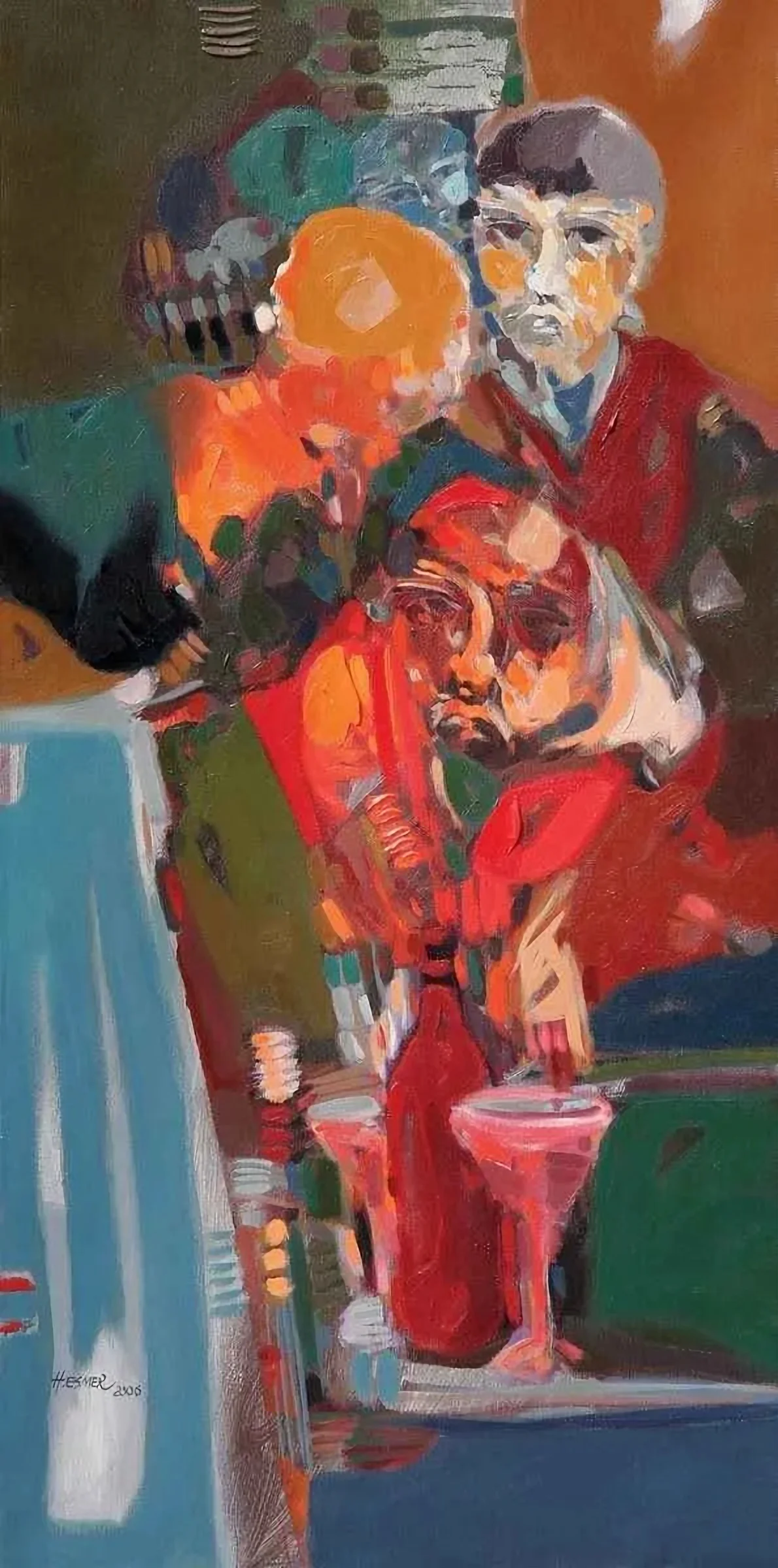 "isimsiz" eseri HAKAN ESMER tarafından 2006 yılında 80x40 cm ölçülerinde Tuval üzeri yağlı boya tekniği ile yapılmıştır.