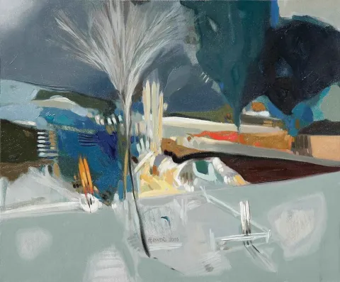 HAKAN ESMER — “isimsiz”, 2006 "isimsiz" eseri HAKAN ESMER tarafından 2006 yılında 50x60 cm ölçülerinde Tuval üzeri yağlı boya tekniği ile yapılmıştır.
