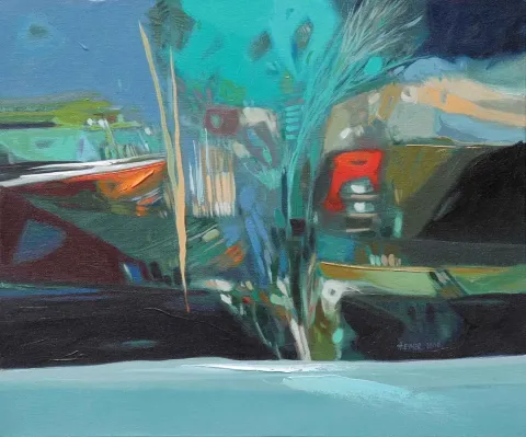 HAKAN ESMER — “isimsiz”, 2006 "isimsiz" eseri HAKAN ESMER tarafından 2006 yılında 50x60 cm ölçülerinde Tuval üzeri yağlı boya tekniği ile yapılmıştır.