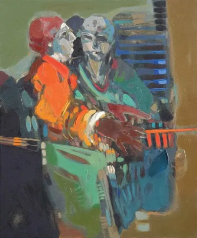 HAKAN ESMER — “isimsiz”, 2006 "isimsiz" eseri HAKAN ESMER tarafından 2006 yılında 60x50 cm ölçülerinde Tuval üzeri yağlı boya tekniği ile yapılmıştır.