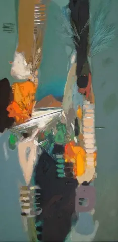 HAKAN ESMER — “isimsiz”, 2006 "isimsiz" eseri HAKAN ESMER tarafından 2006 yılında 80x40 cm ölçülerinde Tuval üzeri yağlı boya tekniği ile yapılmıştır.