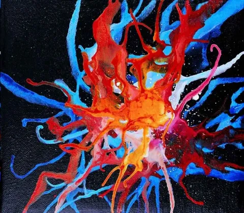 ÇAĞATAY ODABAŞ — “Mikrokozmos”, 2007 "Mikrokozmos" eseri ÇAĞATAY ODABAŞ tarafından 2007 yılında 35x45 cm ölçülerinde Tuval üzeri akrilik boya tekniği ile yapılmıştır.