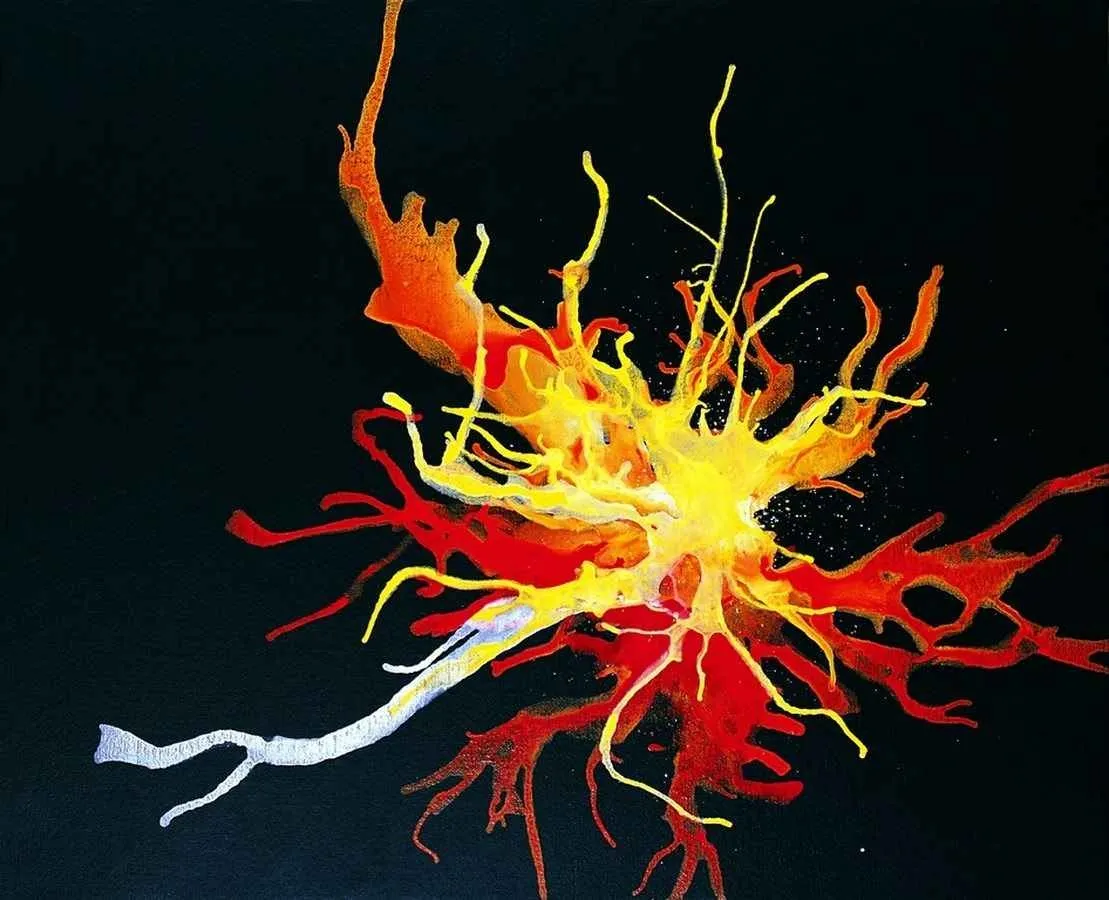 "Yıldız Çığlığı" eseri ÇAĞATAY ODABAŞ tarafından 2007 yılında 90x110 cm ölçülerinde Tuval üzeri akrilik boya tekniği ile yapılmıştır.