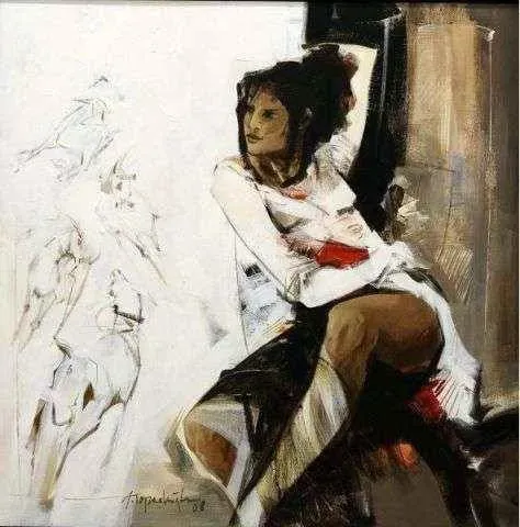 "isimsiz" eseri AKDOĞAN TOPAÇLIOĞLU tarafından 2008 yılında 75x75 cm ölçülerinde Tuval üzeri yağlı boya tekniği ile yapılmıştır.