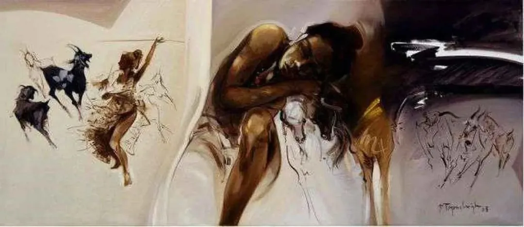 "isimsiz" eseri AKDOĞAN TOPAÇLIOĞLU tarafından 2008 yılında 65x150 cm ölçülerinde Tuval üzeri yağlı boya tekniği ile yapılmıştır.