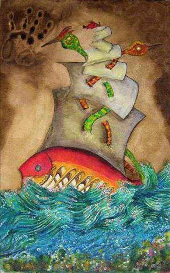 RAFET VAN — “isimsiz”, 2008 "isimsiz" eseri RAFET VAN tarafından 2008 yılında 70x90 cm ölçülerinde Tuval üzeri karışık teknik tekniği ile yapılmıştır.