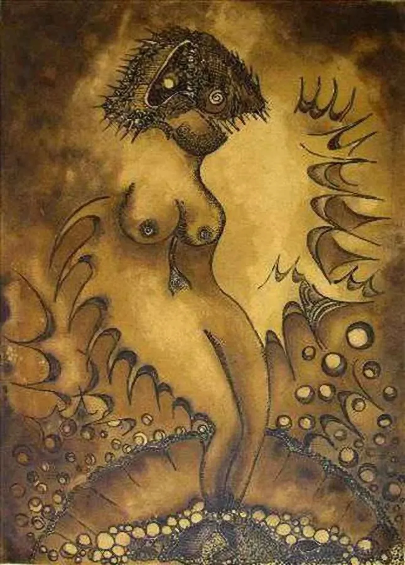 "isimsiz" eseri RAFET VAN tarafından 2008 yılında 70x90 cm ölçülerinde Tuval üzeri karışık teknik tekniği ile yapılmıştır.