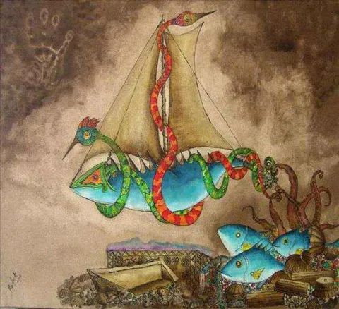 "isimsiz" eseri RAFET VAN tarafından 2008 yılında 80x100 cm ölçülerinde Tuval üzeri akrilik boya tekniği ile yapılmıştır.