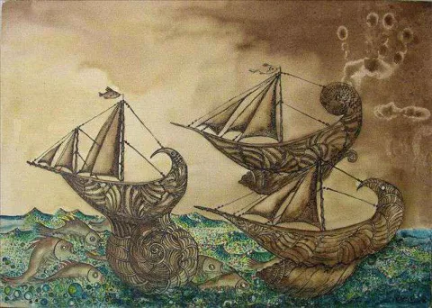 RAFET VAN — “isimsiz”, 2008 "isimsiz" eseri RAFET VAN tarafından 2008 yılında 80x100 cm ölçülerinde Tuval üzeri akrilik boya tekniği ile yapılmıştır.