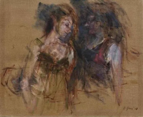 "isimsiz" eseri BAHRİ GENÇ tarafından 2008 yılında 114x140 cm ölçülerinde Tuval üzeri akrilik boya tekniği ile yapılmıştır.