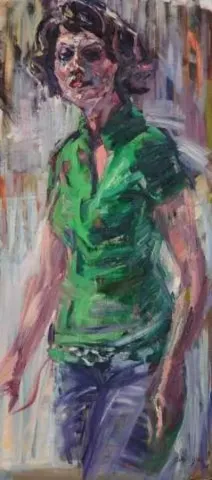 "isimsiz" eseri BAHRİ GENÇ tarafından 2008 yılında 120x54 cm ölçülerinde Tuval üzeri yağlı boya tekniği ile yapılmıştır.