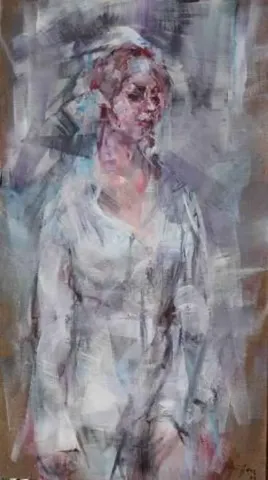 "isimsiz" eseri BAHRİ GENÇ tarafından 2009 yılında 130x74 cm ölçülerinde Tuval üzeri akrilik boya tekniği ile yapılmıştır.