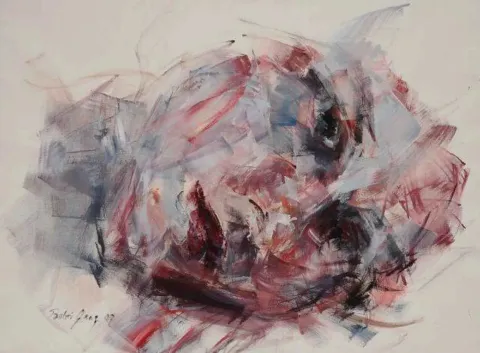 "isimsiz" eseri BAHRİ GENÇ tarafından 2008 yılında 145x190 cm ölçülerinde Tuval üzeri akrilik boya tekniği ile yapılmıştır.