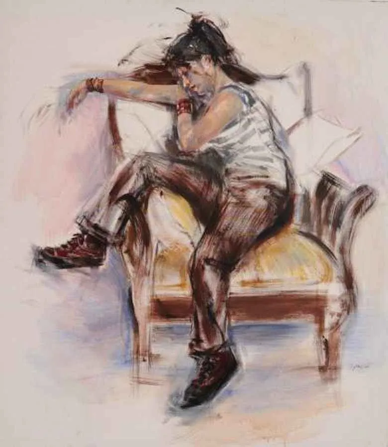 "isimsiz" eseri BAHRİ GENÇ tarafından 2006 yılında 160x140 cm ölçülerinde Tuval üzeri akrilik boya tekniği ile yapılmıştır.