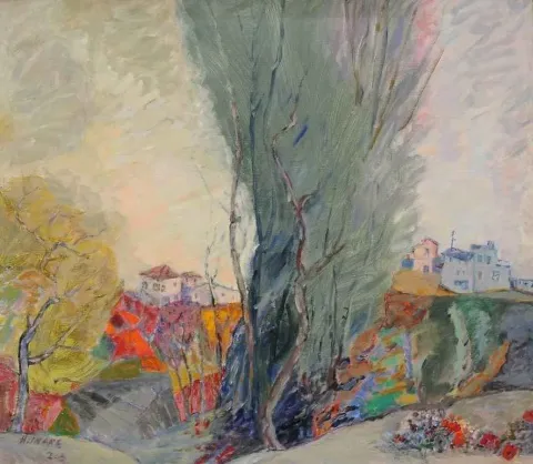 "isimsiz" eseri HAMZA İNANÇ tarafından 2003 yılında 69x79 cm ölçülerinde Tuval üzeri yağlı boya tekniği ile yapılmıştır.