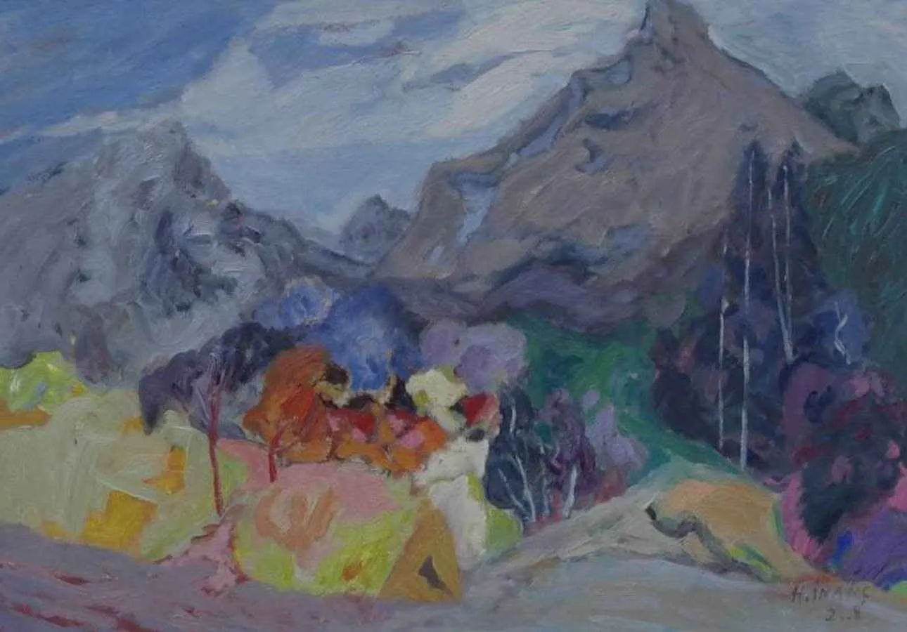 "isimsiz" eseri HAMZA İNANÇ tarafından 2008 yılında 50x70 cm ölçülerinde Tuval üzeri yağlı boya tekniği ile yapılmıştır.