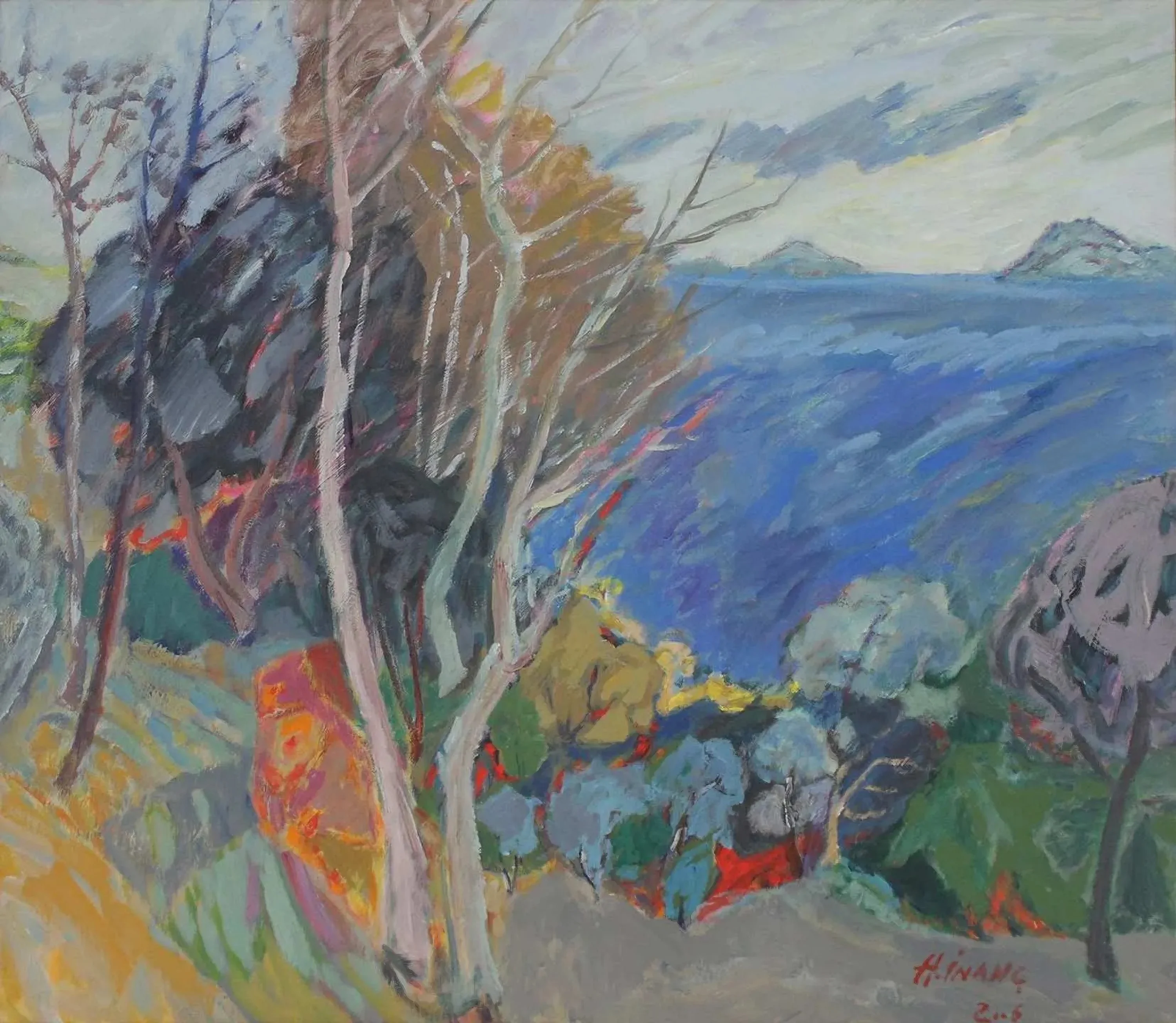 "isimsiz" eseri HAMZA İNANÇ tarafından 2006 yılında 68x78 cm ölçülerinde Tuval üzeri yağlı boya tekniği ile yapılmıştır.