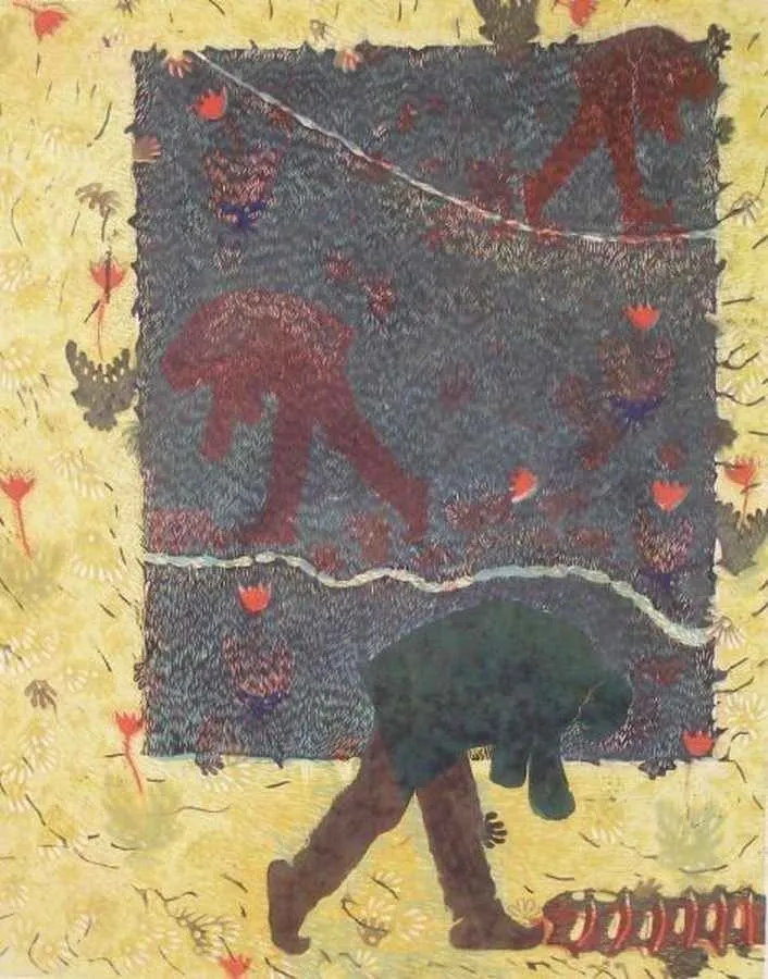 yakınlaştır "Arayış" eseri HASAN KIRAN tarafından 2005 yılında 110x90 cm ölçülerinde Ağaç Baskı tekniği ile yapılmıştır.
