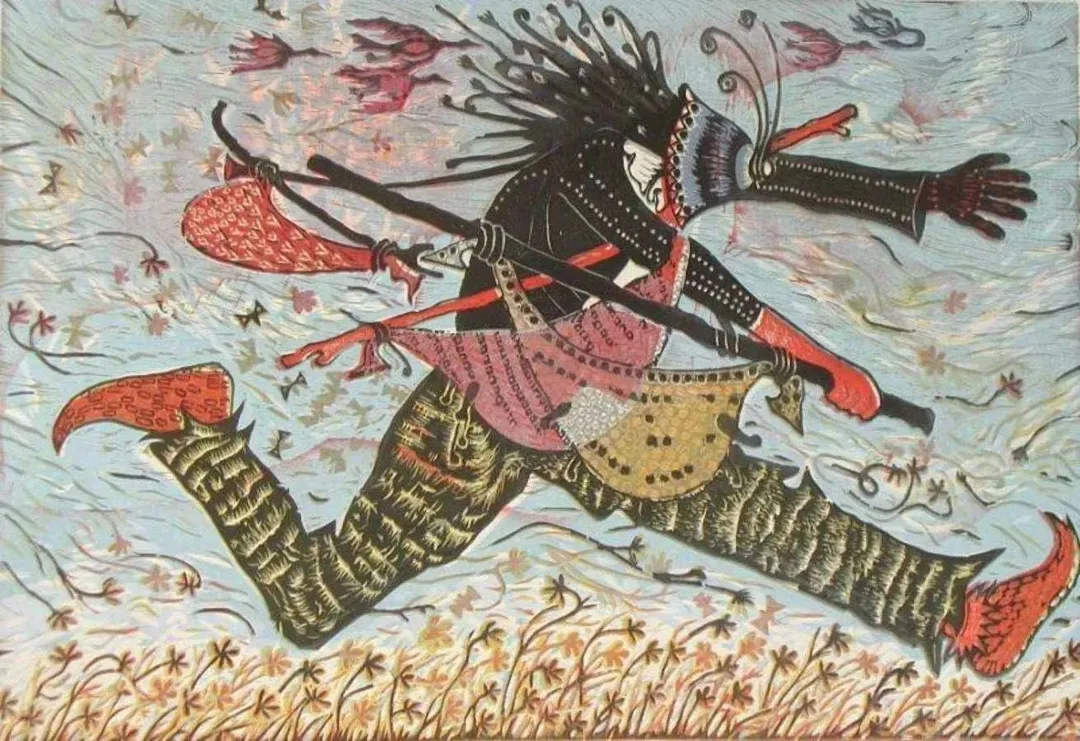 yakınlaştır "Rüzgarla Dans" eseri HASAN KIRAN tarafından 2005 yılında 50x72 cm ölçülerinde Ağaç Baskı tekniği ile yapılmıştır.