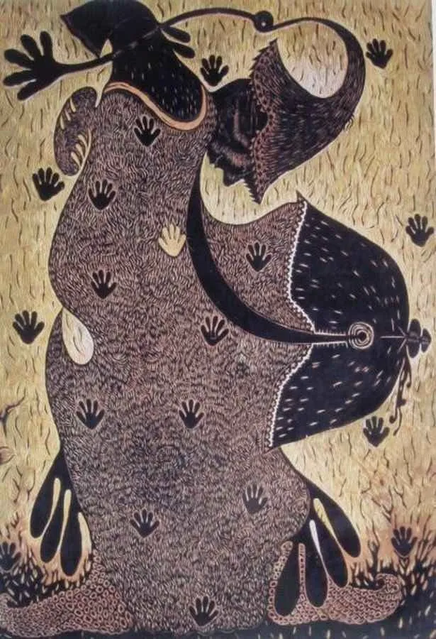 yakınlaştır "Ayin Töreni" eseri HASAN KIRAN tarafından 2004 yılında 131x91 cm ölçülerinde Ağaç Baskı tekniği ile yapılmıştır.