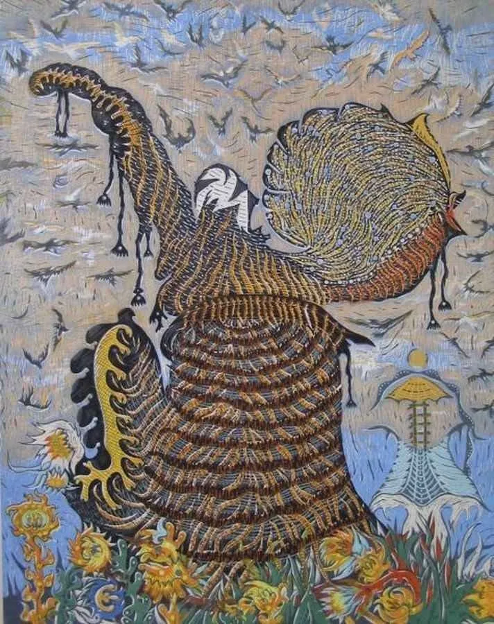 yakınlaştır "Gösteri" eseri HASAN KIRAN tarafından 2007 yılında 91x72 cm ölçülerinde Ağaç Baskı tekniği ile yapılmıştır.