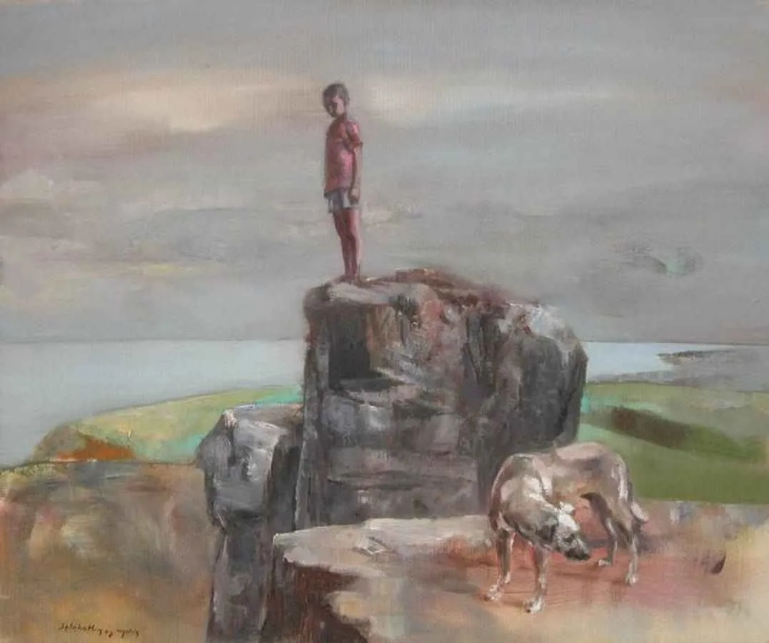 "isimsiz" eseri SELAHATTİN AYDIN tarafından 2009 yılında 50x60 cm ölçülerinde Tuval üzeri yağlı boya tekniği ile yapılmıştır.
