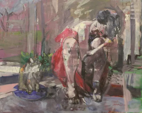 "isimsiz" eseri SELAHATTİN AYDIN tarafından 2009 yılında 73x92 cm ölçülerinde Tuval üzeri yağlı boya tekniği ile yapılmıştır.