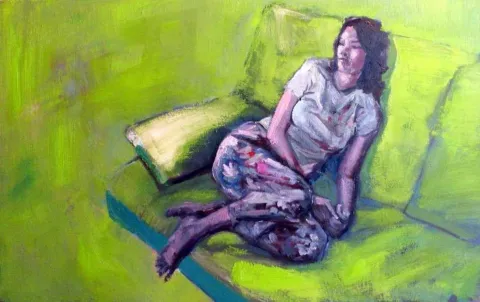 "isimsiz" eseri SELAHATTİN AYDIN tarafından 2009 yılında 50x80 cm ölçülerinde Tuval üzeri yağlı boya tekniği ile yapılmıştır.