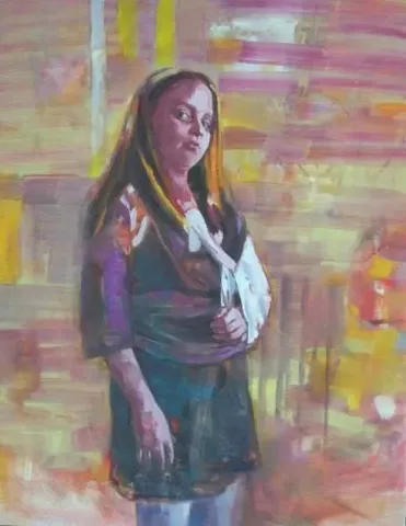 SELAHATTİN AYDIN — “isimsiz”, 2009 "isimsiz" eseri SELAHATTİN AYDIN tarafından 2009 yılında 90x70 cm ölçülerinde Tuval üzeri yağlı boya tekniği ile yapılmıştır.