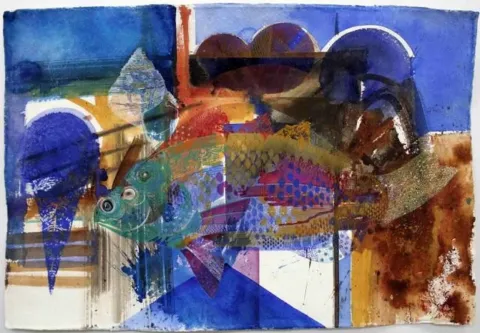 "Pinalı 3" eseri SEMİH KAPLAN tarafından 2008 yılında 70x100 cm ölçülerinde Kağıt üzeri sulu boya tekniği ile yapılmıştır.