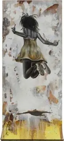 "isimsiz" eseri SEYDİ MURAT KOÇ tarafından 2008 yılında 175x75 cm ölçülerinde Tuval üzeri akrilik ve yağlı boya tekniği ile yapılmıştır.