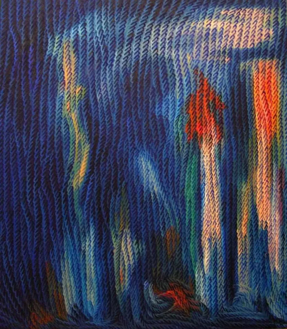 yakınlaştır "Görsel Dokunuşlar-IX" eseri AHMET YEŞİL tarafından 2010 yılında 75x90 cm ölçülerinde Tuval üzeri yağlı boya tekniği ile yapılmıştır.