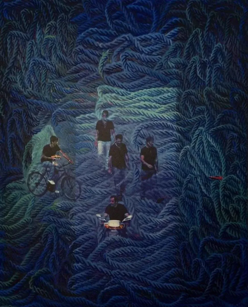 "Bul(uç)ma" eseri AHMET YEŞİL tarafından 2007 yılında 100x90 cm ölçülerinde Tuval üzeri yağlı boya tekniği ile yapılmıştır.