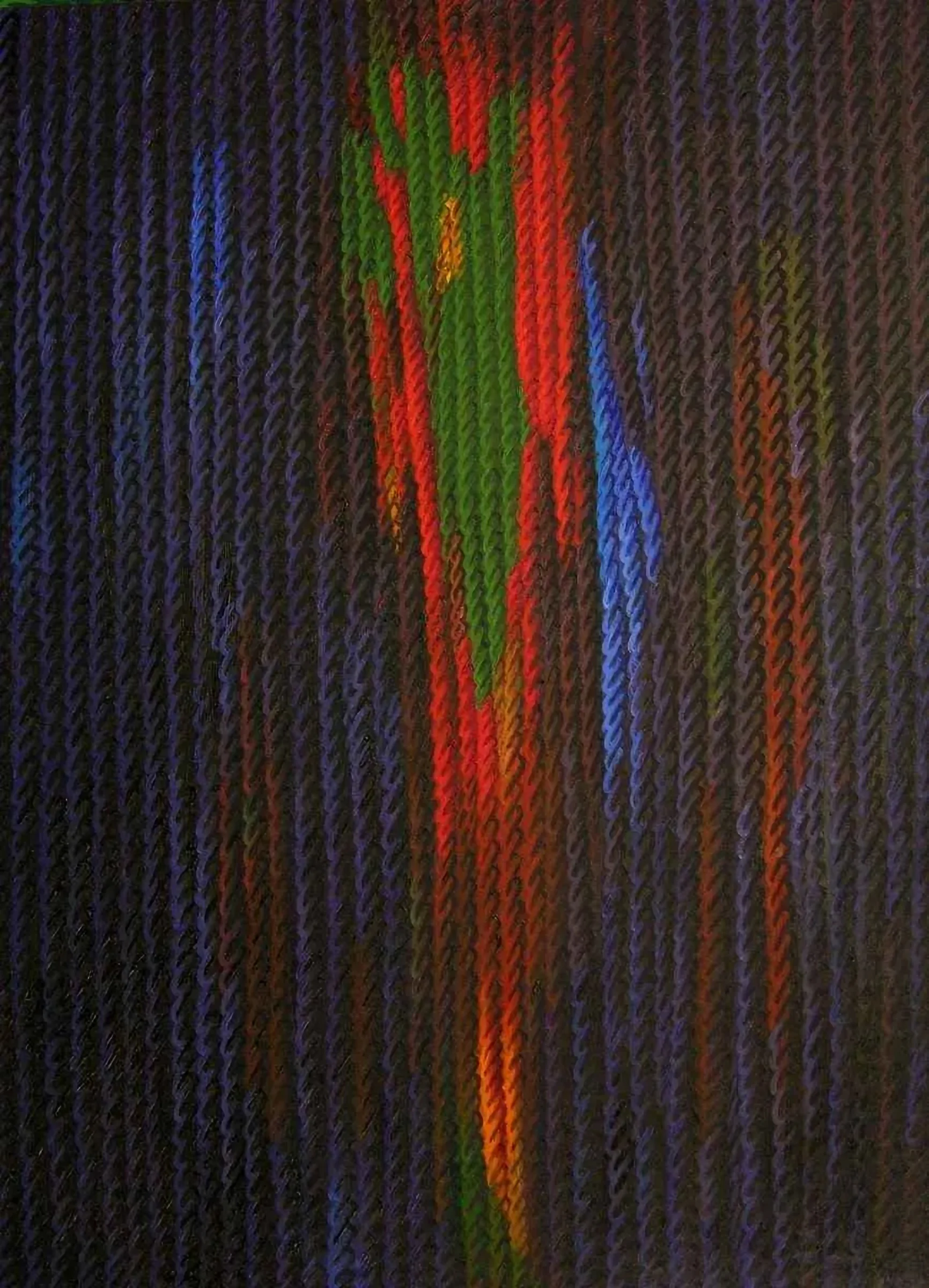 "Görsel Dokunuşlar-IV" eseri AHMET YEŞİL tarafından 2010 yılında 80x70 cm ölçülerinde Tuval üzeri yağlı boya tekniği ile yapılmıştır.