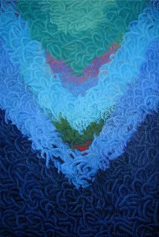 "Görsel Dokunuşlar-VII" eseri AHMET YEŞİL tarafından 2007 yılında 120x80 cm ölçülerinde Tuval üzeri yağlı boya tekniği ile yapılmıştır.
