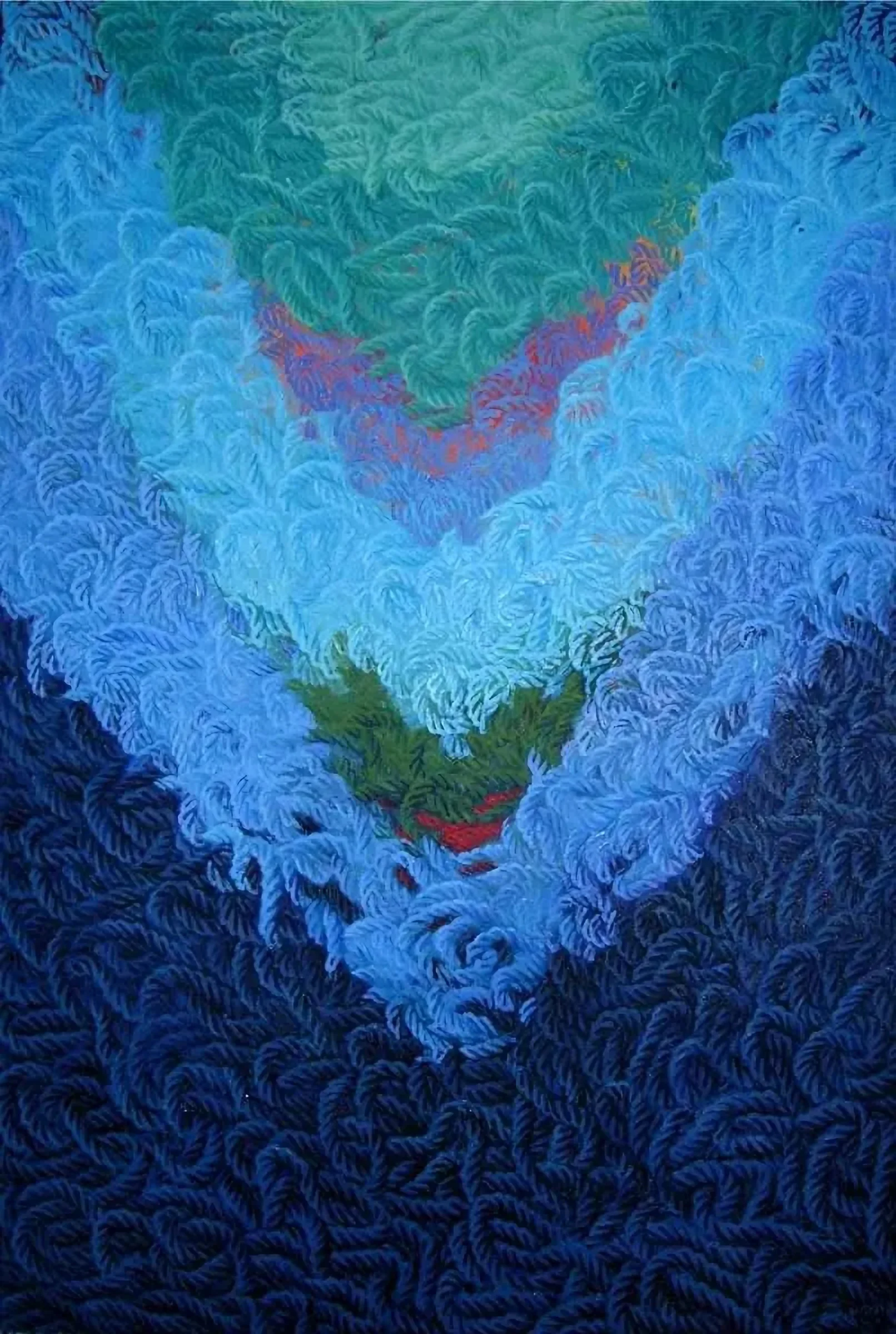 "Görsel Dokunuşlar-VII" eseri AHMET YEŞİL tarafından 2007 yılında 120x80 cm ölçülerinde Tuval üzeri yağlı boya tekniği ile yapılmıştır.