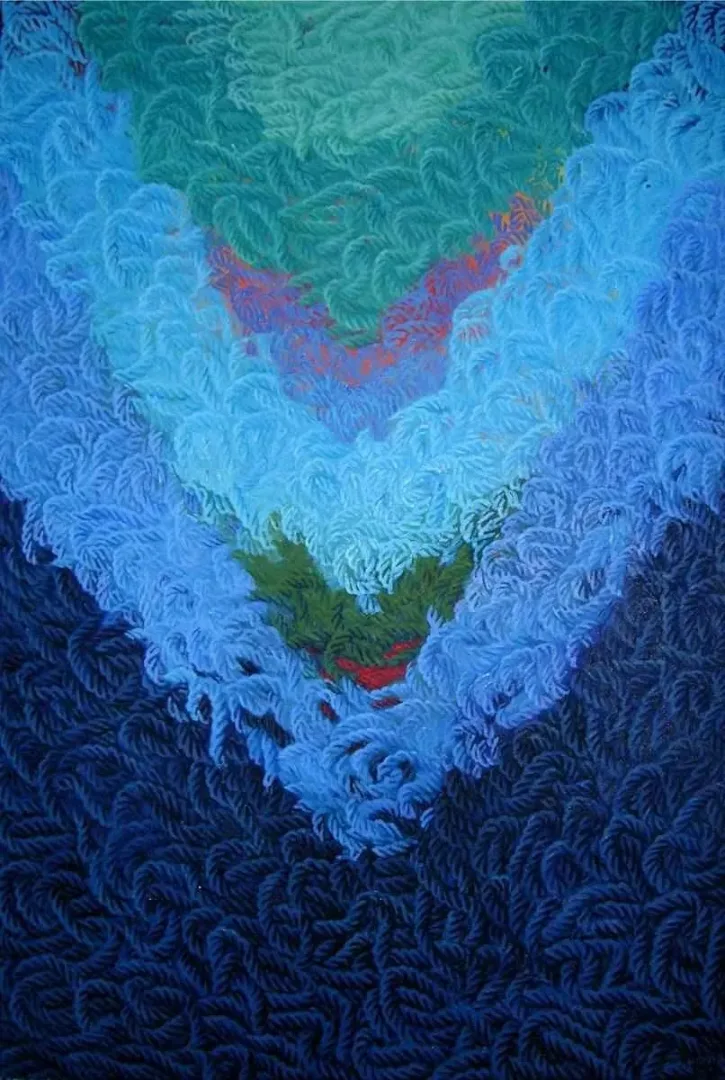"Görsel Dokunuşlar-VII" eseri AHMET YEŞİL tarafından 2007 yılında 120x80 cm ölçülerinde Tuval üzeri yağlı boya tekniği ile yapılmıştır.