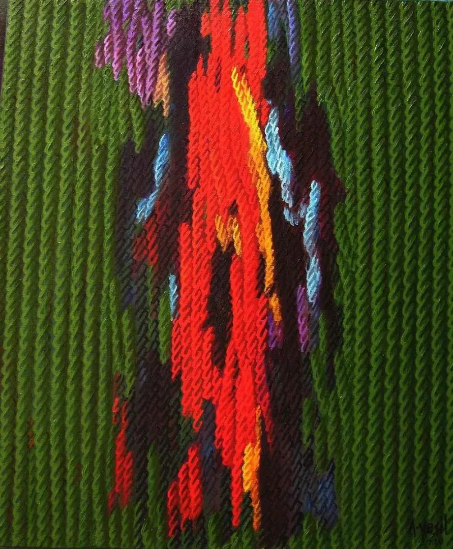 yakınlaştır "Görsel Dokunuşlar-XVII" eseri AHMET YEŞİL tarafından 2010 yılında 60x50 cm ölçülerinde Tuval üzeri yağlı boya tekniği ile yapılmıştır.