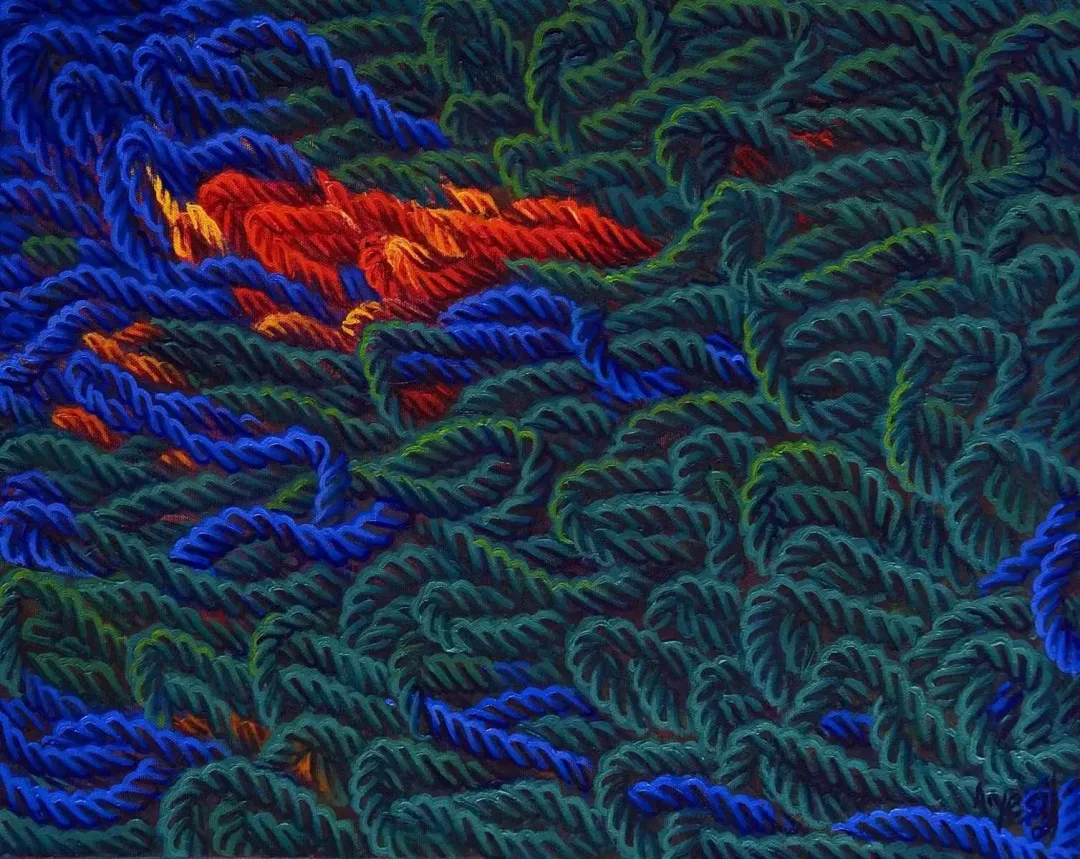 yakınlaştır "Görsel Dokunuşlar-XV" eseri AHMET YEŞİL tarafından 2007 yılında 40x50 cm ölçülerinde Tuval üzeri yağlı boya tekniği ile yapılmıştır.