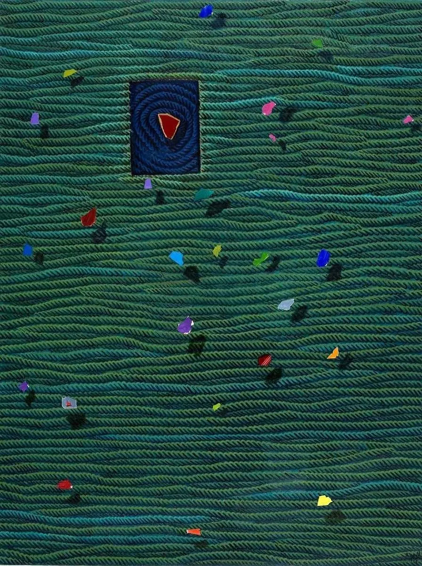 "Kadife Yaşamlar Üzerine" eseri AHMET YEŞİL tarafından 2007 yılında 160x120 cm ölçülerinde Tuval üzeri yağlı boya tekniği ile yapılmıştır.