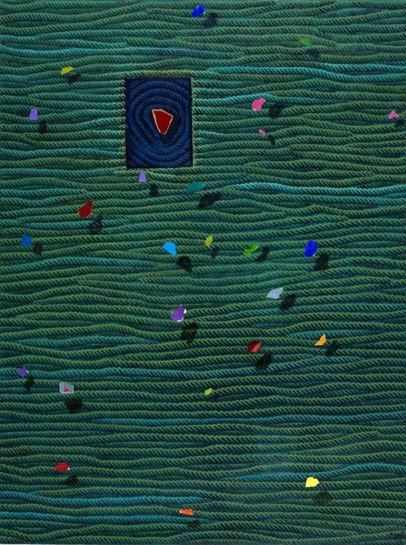 AHMET YEŞİL — “Kadife Yaşamlar Üzerine”, 2007 "Kadife Yaşamlar Üzerine" eseri AHMET YEŞİL tarafından 2007 yılında 160x120 cm ölçülerinde Tuval üzeri yağlı boya tekniği ile yapılmıştır.