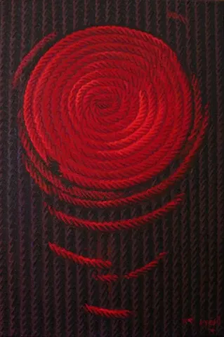 "Kırmızı Üzerine" eseri AHMET YEŞİL tarafından 2010 yılında 60x45 cm ölçülerinde Tuval üzeri yağlı boya tekniği ile yapılmıştır.