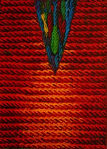AHMET YEŞİL — “Görsel Dokunuşlar-V”, 2007 "Görsel Dokunuşlar-V" eseri AHMET YEŞİL tarafından 2007 yılında 33x24 cm ölçülerinde Tuval üzeri yağlı boya tekniği ile yapılmıştır.