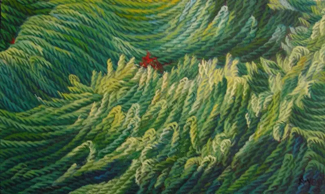 yakınlaştır "Sonsuz ve Yalnız-II" eseri AHMET YEŞİL tarafından 2002 yılında 25x46 cm ölçülerinde Tuval üzeri yağlı boya tekniği ile yapılmıştır.
